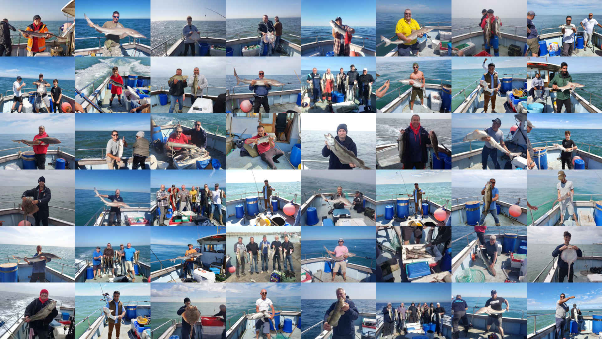Collage of fishing pictures